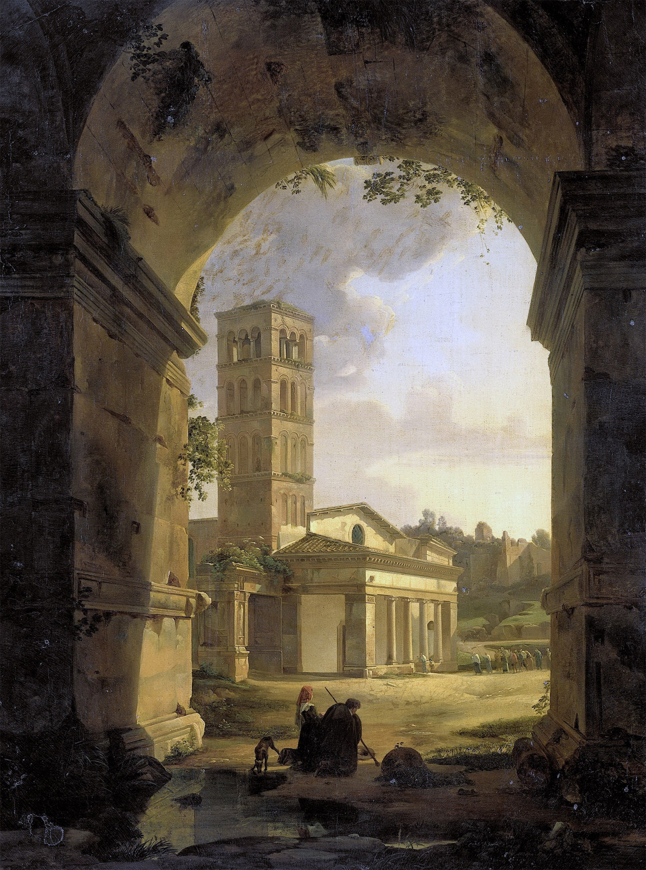 Anton Sminck van Pitloo,San Giogio in Velabro (1820)